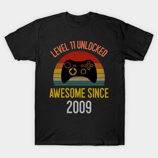 11th birthday level 11 unlocked 2009 T-Shirt by Life of an Accountant